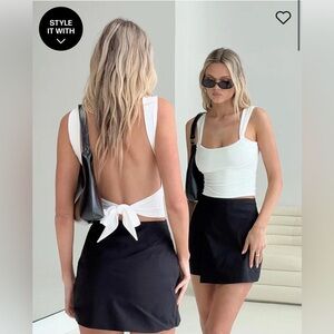 Princess Polly white open back top
